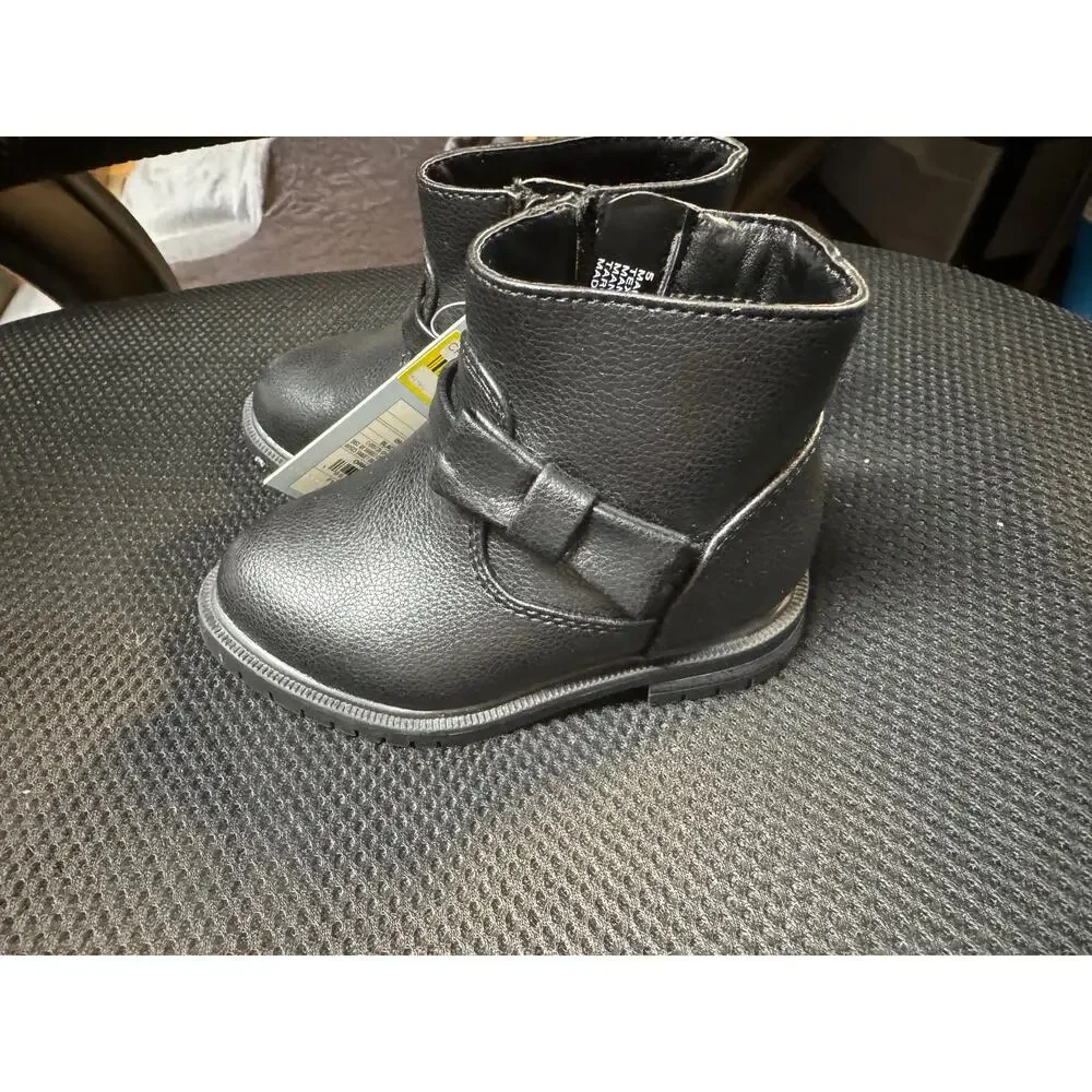 NWT Toddler Girls Cat & Jack Black Harmony Boots - Size 5
